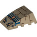 LEGO Wig 4 x 4 Drievoudig Gebogen zonder Noppen met Pharaoh Ogen &amp; Brickwork (47753 / 94314)