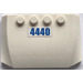 LEGO Wedge 4 x 6 Curved with &quot;4440&quot; Sticker (52031)