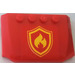 LEGO Wedge 4 x 6 Curved with Fire Logo Sticker (52031)