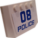 LEGO Wedge 4 x 6 Curved with Police 08 Sticker (52031)