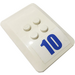 LEGO Wig 4 x 6 Roof Gebogen met Blauw &#039;10&#039; Aan Wit Background Sticker (98281)