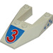 LEGO Wedge 6 x 4 Cutout with &#039;3&#039; and Stars (Both Sides) Sticker without Stud Notches (6153)