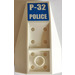 LEGO Wedge 6 x 4 Triple Curved Inverted with P-32 and Police Sticker (43713)