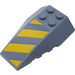 LEGO Wedge 6 x 4 Triple Curved with Sand Blue and Yellow Stripes Sticker (43712)