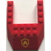 LEGO Wedge 6 x 8 with Cutout with Fire Logo Sticker (32084)