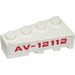 LEGO Wig Steen 2 x 4 Links met &#039;AV-12112&#039; Sticker (41768)