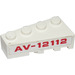LEGO Keil Backstein 2 x 4 Links mit &#039;AV-12112&#039; Aufkleber (41768)