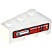 LEGO Wig Steen 3 x 2 Links met Zwart en Rood Backlight Sticker (6565)