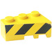 LEGO Keil Backstein 3 x 2 Links mit Danger Streifen (Links) Aufkleber (6565)