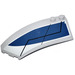 LEGO Wedge Curved 3 x 8 x 2 Left with Dark Blue Curved Triangle Sticker (41750)