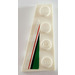 LEGO Wedge Plate 2 x 4 Wing Left with Red, Black and Green Pattern Sticker (41770)