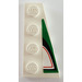 LEGO Wedge Plate 2 x 4 Wing Right with Red, Black and Green Pattern Sticker (41769)