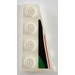 LEGO Wedge Plate 2 x 4 Wing Right with Red, Black and Green Pattern Sticker (41769)