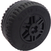 LEGO Wheel Rim Ø18 x 14 with Axle Hole with Tire Ø30.4 x 14 (Thick Rubber) (55982)