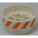 LEGO Wheel Rim with Orange and White Danger Stripes Sticker Ø31.4 x 16 (60208)