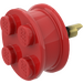 LEGO Wheel with Studs (With Inner Side Supports and Notched Axle)