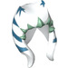 LEGO blanc Ahsoka Togruta Court Headdress avec Bleu Rayures (62762)