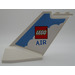 LEGO Bianco Coda dell&#039;aereo 4 x 7 x 4.3 con LEGO Aria logo Adesivo (4867)