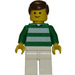 LEGO Bianco e Verde Team Player con Number 10 sul retro Minifigure