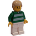 LEGO White and Green Team Player with Number 18 on Back Minifigure