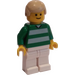 LEGO Wit en Groen Team Player met Number 18 op Terug Minifiguur