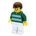 LEGO Wit en Groen Team Player met Number 2 op Terug Minifiguur