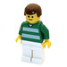 LEGO White and Green Team Player with Number 2 on Back Minifigure