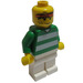 LEGO White and Green Team Player with Number 3 on Back Minifigure