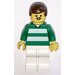 LEGO White and Green Team Player with Number 4 on Back
