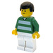 LEGO Wit en Groen Team Player met Number 7 op Terug Minifiguur