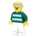 LEGO White and Green Team Player with Number 9 on Back Minifigure