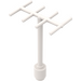 LEGO Hvit Antenne 1 x 5 med Side Eiker (3144)