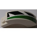 LEGO White Arch 1 x 3 x 2 with Curved Top with Green and Black Pattern (Right) Sticker (6005)