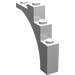 LEGO Weiß Bogen 1 x 5 x 4 Unregelmäßiger Bogen, verstärkte Unterseite (76768)