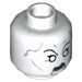 LEGO White Asajj Ventress with White Torso Minifigure Head (Recessed Solid Stud) (3626 / 20589)