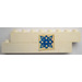 LEGO White Assembly of 2 white bricks 1 x 8 with geometric pattern sticker from Set 260