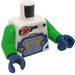 LEGO White Astronaut - Bright Green Space Suit Minifig Torso (973 / 76382)