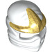 LEGO White Balaclava with Ridged Forehead with Gold (25393 / 99305)
