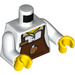 LEGO blanc Barista Torse avec Reddish Brown Apron (973 / 76382)