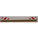 LEGO White Beam 11 with Red and White Danger Stripes Pattern on Both Ends Sticker (32525)