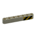 LEGO White Beam 7 with Black and Yellow Danger Stripes (Model Left) Sticker (32524)