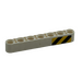 LEGO Wit Balk 7 met Zwart en Geel Danger Strepen (Model Links) Sticker (32524)
