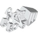 LEGO Weiß Bionicle Toa Foot mit Kugelgelenk (Abgerundete Oberteile) (32475)