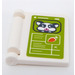 LEGO Wit Book Cover met Hamster Hoofd Sticker (24093)