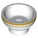 LEGO White Bowl with Gold Trim (34172 / 49993)