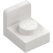 LEGO Blanc Support 1 x 1 avec 1 x 1 assiette En haut (36840)