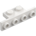 LEGO White Bracket 1 x 2 - 1 x 4 with Rounded Corners and Square Corners (28802)