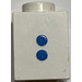 LEGO White Brick 1 x 1 with Bold Blue &quot;:&quot; (3005)