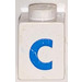 LEGO White Brick 1 x 1 with Bold Blue &quot;C&quot; (3005)