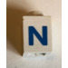 LEGO White Brick 1 x 1 with Bold Blue &quot;N&quot; (3005)